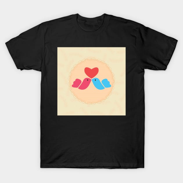 Lovely Bird couple T-Shirt by kelnan